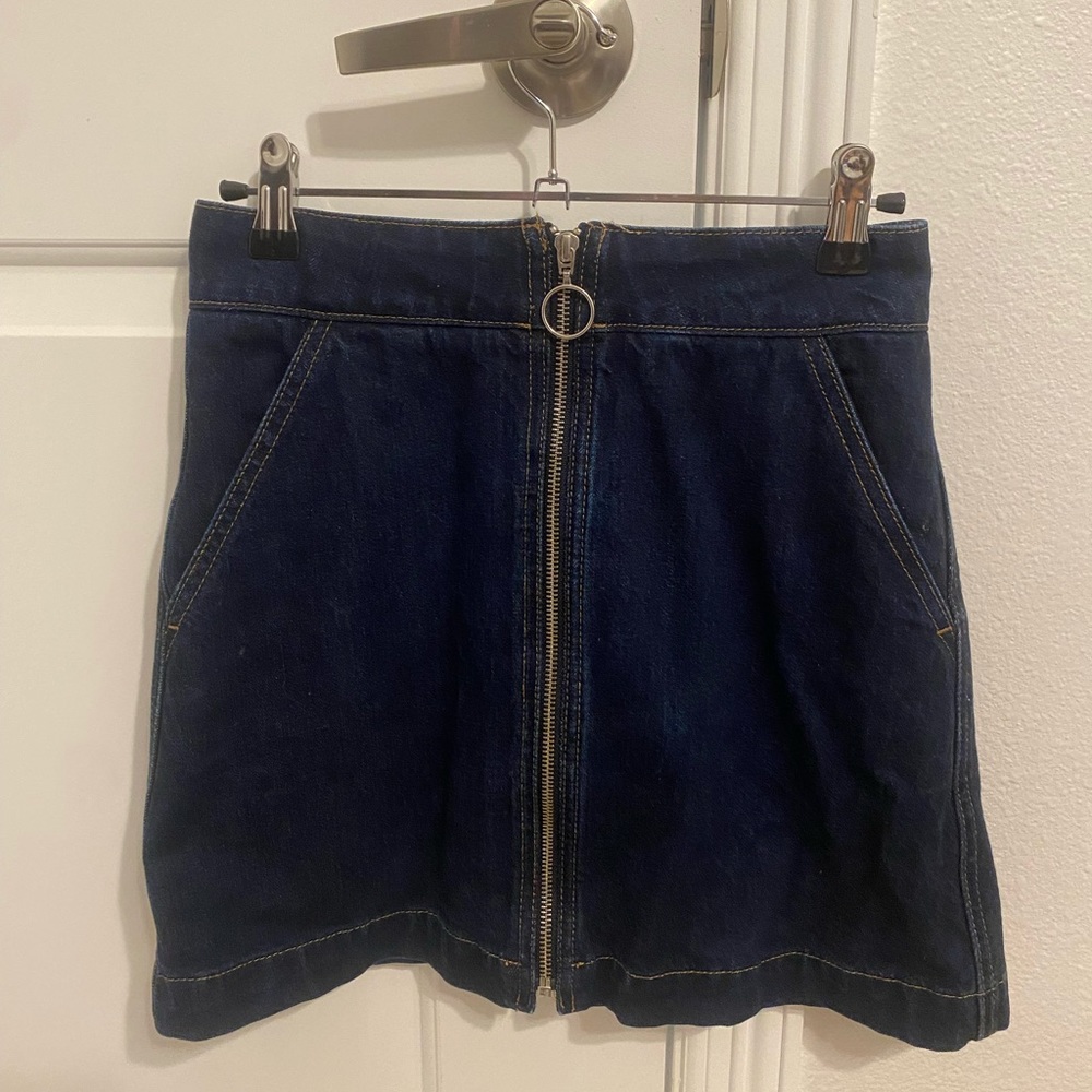 TOPSHOP mini denim skirt
